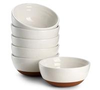 DOWAN Bowl Set of 6-270 ML/ 4.5" Small Ceramic Bowls for Serving Cereal Rice Dessert Tapas Side Dishes - Dishwasher & Microwave Safe - Alabaster White(11.4 x 11.4 x 5.5 cm)