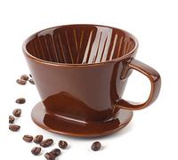 DOWAN Ceramic Coffee Dripper, Pour Over Coffee Filter Cone for 1-2 Cups