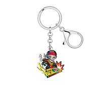 DOWAY Acrylic Cool Skull Keychain Accessories DJ Punk Rock Music Gifts for Music Lovers Women Singers Teen Backpack Bag Charm (Multicolor)