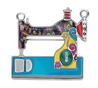 DOWAY Cartoon Cute Floral Sewing Machine Enamel Pins Brooch for Backpacks Badges Clothing Bags Jackets Jewelry Women Girls Gift Multicolor