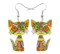 DOWAY Cute Acryl Katze Ohrringe fr Frauen Mdchen Mode Tier Ohrringe Schmuck Charms Katze Geschenke