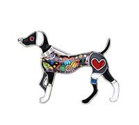 DOWAY Enamel Whippet Dog Brooch Pins Cute Whippets Dog Gifts for Women Girl Dog Mom Lapel Scarf Decorations (Black)