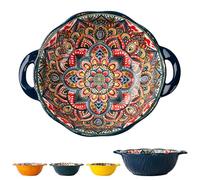 Dowbom Ceramic Ramen Bowl 900ml, Large Soup Bowl Microwave Safe, Noodle Bowl (Blue,900ml)