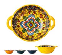 Dowbom Ceramic Ramen Bowl 900ml, Large Soup Bowl Microwave Safe, Noodle Bowl (Yellow,900ml)