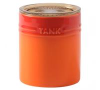 Dowbom Ceramic Sugar Pot With Lid, Solid Sugar Bowl, Porcelain Spice Jar, Kitchen Decoration Storage (Orange,14 OZ), DB-TG-016