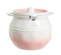 Dowbom Cute Sugar Bowl With Lid And Spoon, Sugar Dish, Sugar Jar, Sugar Pot, Storage Jar, Sugar Container (Pink,700ml)