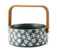 Dowbom Key Bowl For Entryway Table, Home Decor Gift, Large Candy Bowl For Office (Flower-B)