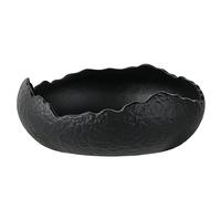 Dowbom Key Bowl For Entryway Table, Home Decor Gift, Office Candy Bowl (Black, Plate Shape)
