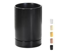 Dowbom Kitchen Utensil Holder for Countertop, Spoon Spatula Organizer, Ceramic Cooking Utensil Crock, Cutlery Holder, Chopstick Holder (Black)