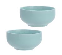 Dowbom Large Cereal Bowls Set, 400ml Soup Bowls Microwave Safe, Rice Bowls, Breakfast Bowls, Ceramic Cereal Bowls (Blue,2 Pack)