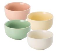 Dowbom Large Cereal Bowls Set, 400ml Soup Bowls Microwave Safe, Rice Bowls, Ceramic Cereal Bowls, Breakfast Bowls (Multi,4 Pack)
