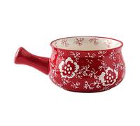 Dowbom Soup Bowl With Handle, 500ml Onion Soup Bowl, Microwave Bowl Oven Safe, (Red)