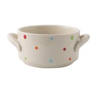 Dowbom Soup Bowl With Handle, 600ml Onion Soup Bowl, Microwave Bowl Oven Safe, (White)