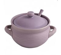 Dowbom Soup Bowls With Lid, French Onion Soup Crocks Oven Safe, Microwave Soup Bowl With Spoon, Soup Mug (Purple,14oz), BL-SP-002