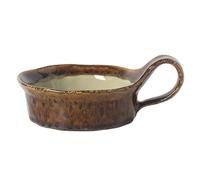 Dowbom Soup Cup With Handle, 400ml Microwave Soup Bowl, Ceramic Soup Mug, Breakfast Bowl, Bouillon Cup (Brown)