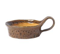 Dowbom Soup Cup With Handle, 400ml Microwave Soup Bowl, Ceramic Soup Mug, Breakfast Bowl, Bouillon Cup (Yellow)