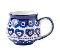 Dowbom Soup Mug, 300ml Microwave Soup Bowl, Ceramic Soup Mug Small Soup Bowl (A)