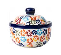 Dowbom Sugar Bowl With Lid Airtight, Sugar Jar, Sugar Pot, Sugar Dish, Storage Jar, Sugar Container (Flower-B)