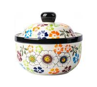 Dowbom Sugar Bowl With Lid Airtight, Sugar Jar, Sugar Pot, Sugar Dish, Storage Jar, Sugar Container (Flower-C)