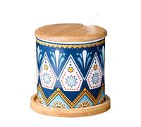 Dowbom Sugar Bowl With Lid And Spoon, 250ml Storage Jar, Sugar Container, Sugar Jar, Sugar Pot, Sugar Dish (Blue-A)