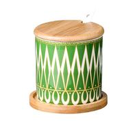 Dowbom Sugar Bowl With Lid And Spoon, 250ml Storage Jar, Sugar Container, Sugar Jar, Sugar Pot, Sugar Dish (Green-B)