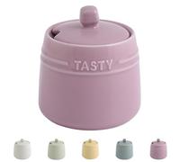 Dowbom Sugar Bowl With Lid And Spoon, Sugar Jar, Sugar Pot, Sugar Dish, Storage Jar, Sugar Container (Purple)