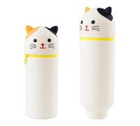 Dowdiles Soft Silicone Pencil Case, Cartoon Pencil Case, Stand Up Pencil Case, Animal Pen Holder, Cute School Supplies, Pencil Case, Pen Holder, Pencil Bag, Girls Boys, Colourful, Länge ca. 20cm,