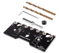 Dowel Device - 2 in 1 Metal Screening Set | Precise Pocket Hole Boring Guide Tools | Woodworking Joint Angle Tool for Building M