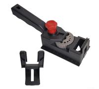 Dowel Drill Guide Handheld Woodworking Jig Kit with Metal Sleeve and Rubber Anti-Slip for for Precision Drilling in Solid Wood, Particleboard, Tiles and Pipes with