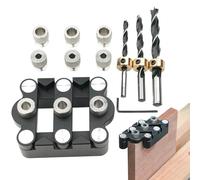 Dowel Jig Kit, Woodworking Doweling Jig - Selfish Metal Tub Kit - Straight Hole Drilling Set, Portable Woodworking Tool for the ho