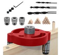 Dowel Jig Self Centering - Adjustable Hole Locator | Wood Hole Puncher Locator - for Woodworkers Remodelers Handymen Homeowners Kitchen Bathroom Closet System Office Apartment