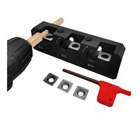 Dowel Maker Carbide Inserts Dowel Plate Wood Raw Materials Rods Wood Sticks Maker Dowel Round Rod Auxiliary Tool, Woodworking Tool Electric Drill Milling Dowel Round Rod Auxiliary Tool