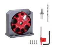 Dowel Maker Jig, 6-20mm Adjustable Round Rod Tool for Electric Drill, Aluminum Alloy Woodworking Auxiliary Gauge with Carbide Insert, Red
