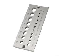 Dowel Making Tool with Dual Measurement Support (Imperial/Metric), Metal Dowel Plate for Precise Concealed Hinge Installation in Carpentry Projects(A)
