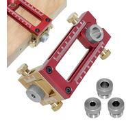 Dowel Shapes, Stylish, Screw Clamp 2-1 Dowel Drill Guide, Pin Fitting, Woodworking Hole Drill, Drill Locator for Bed Box Screws and Aligned Dowel Holes, Multi-Purpose Outdoor Indoor Utility