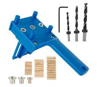 Doweling Jig for Woodworking, Doweling Jig for Woodworking Portable Hand-Held Dowel Kit Wood Hole Drilling Guide Position for DIY Wood Working Furniture Repair