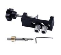 Doweling Jig Kit - Drilling Position JIG, Aluminium Profile Drill Guide | Cutting Carpentry Tools, Double Hole Drilling Manual Doweling Access Puncher for Aluminium Extrusion Profile