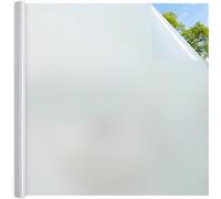 DOWELL Frosted Window Film Privacy for Glass with Grid, Matt, 44.5x400cm | Opaque Frosting Cover for Bathroom Bedroom Kitchen and Office Door, Self Adhesive Static Cling Removable without Glue Residue