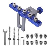 Dowelling Jigs Woodworking Hole Puncher Locator Tool Kits Drill Guide Clamp Aluminum Carpentry Woodworking Tool