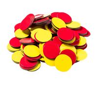Dowling Magnets Magnetic Two-Color Counters red/Yellow 1 inch Diameter Each Set of 200