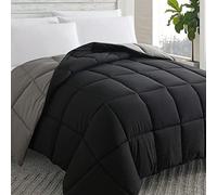 Down Alternative Comforter Black/Grey King Size - All Season Duvet Insert | 102x90 inches, Soft Bed Comforter, Luxury,Hotel,Breathable bedding, Reversible,Winter Summer Warm