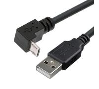 Down Angled 90 Degree Micro USB to USB Data Charge Cable for i9500 9300 N7100