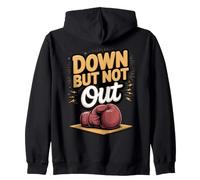 Down but Not Out Boxing Boxer Fighter Resilient Zip Hoodie