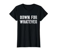 Down for Whatever Value Graphic T-Shirt, Women, Black, L
