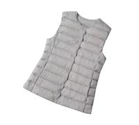 Down Gilet Women Lightweight Ladies Puffer Gilet Women Padded Gilet Womens Quilted Gilet Puffer Vest Women Ladies Gilets and Bodywarmers Sleeveless Puffer Jacket for Women Ladies Body Warmer Grey M