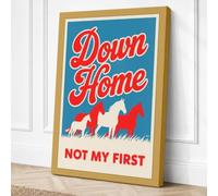 Down Home Americana Vintage Canvas Wall Art Print 18x12 Inch (46 x 30 cm)