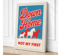 Down Home Americana Vintage Canvas Wall Art Print 24x16 Inch (61 x 41 cm)