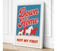 Down Home Americana Vintage Canvas Wall Art Print 30x20 Inch (76 x 51 cm)