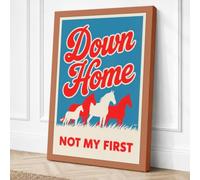 Down Home Americana Vintage Canvas Wall Art Print 30x20 Inch (76 x 51 cm)
