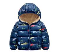 Down Jacket Children's Boys Winter Jacket 2024 Girls Heavy Jacket with Hood Quilted Jacket Buffer Coat Padded Thick Hiking Jacket Cross-Country Jacket
